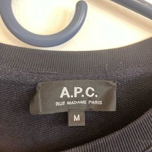 APC navy crewneck sweatshirt